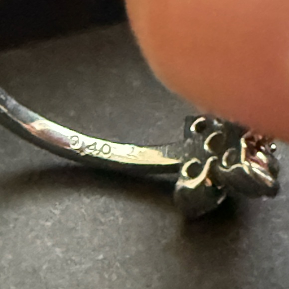 Platinum Diamond Flower Cluster Ring 0.40ct Pt900 - Picture 10 of 17